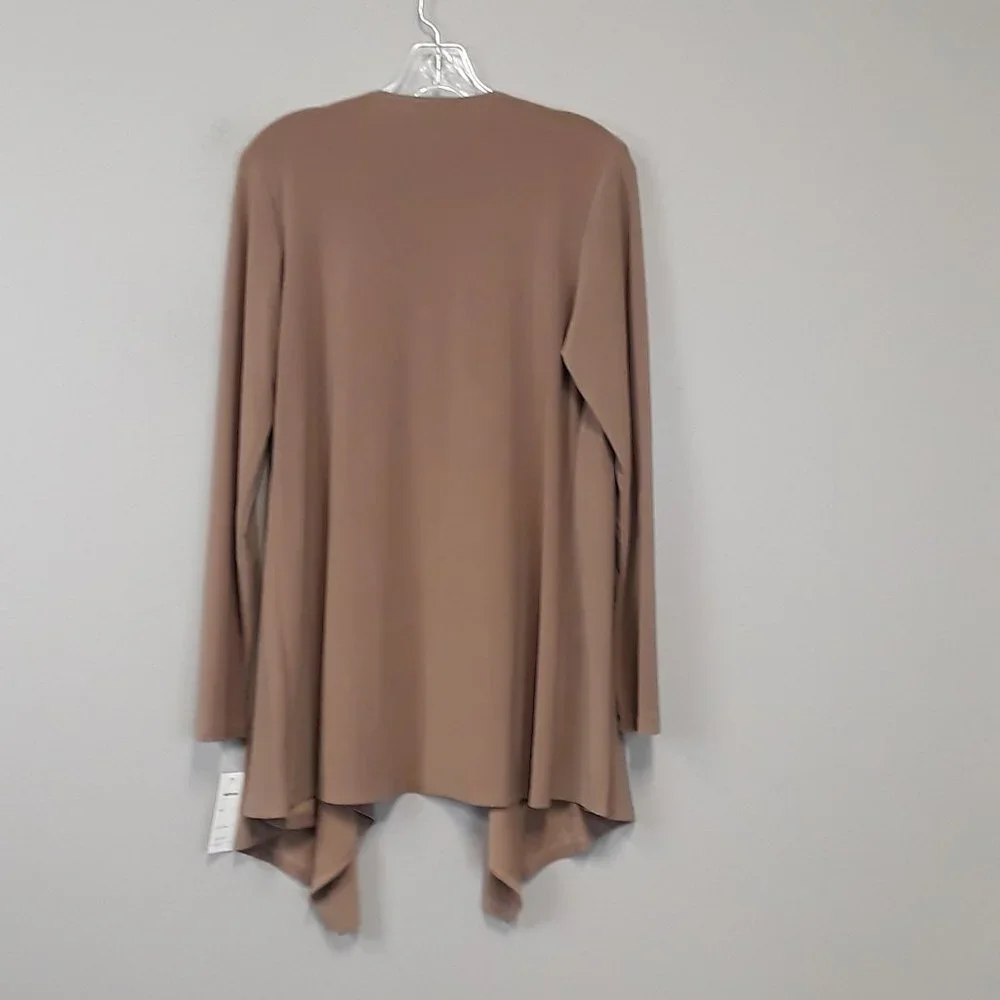 Nwt Sharon Max Tan Open Front Long Sleeve‎ Cardigan